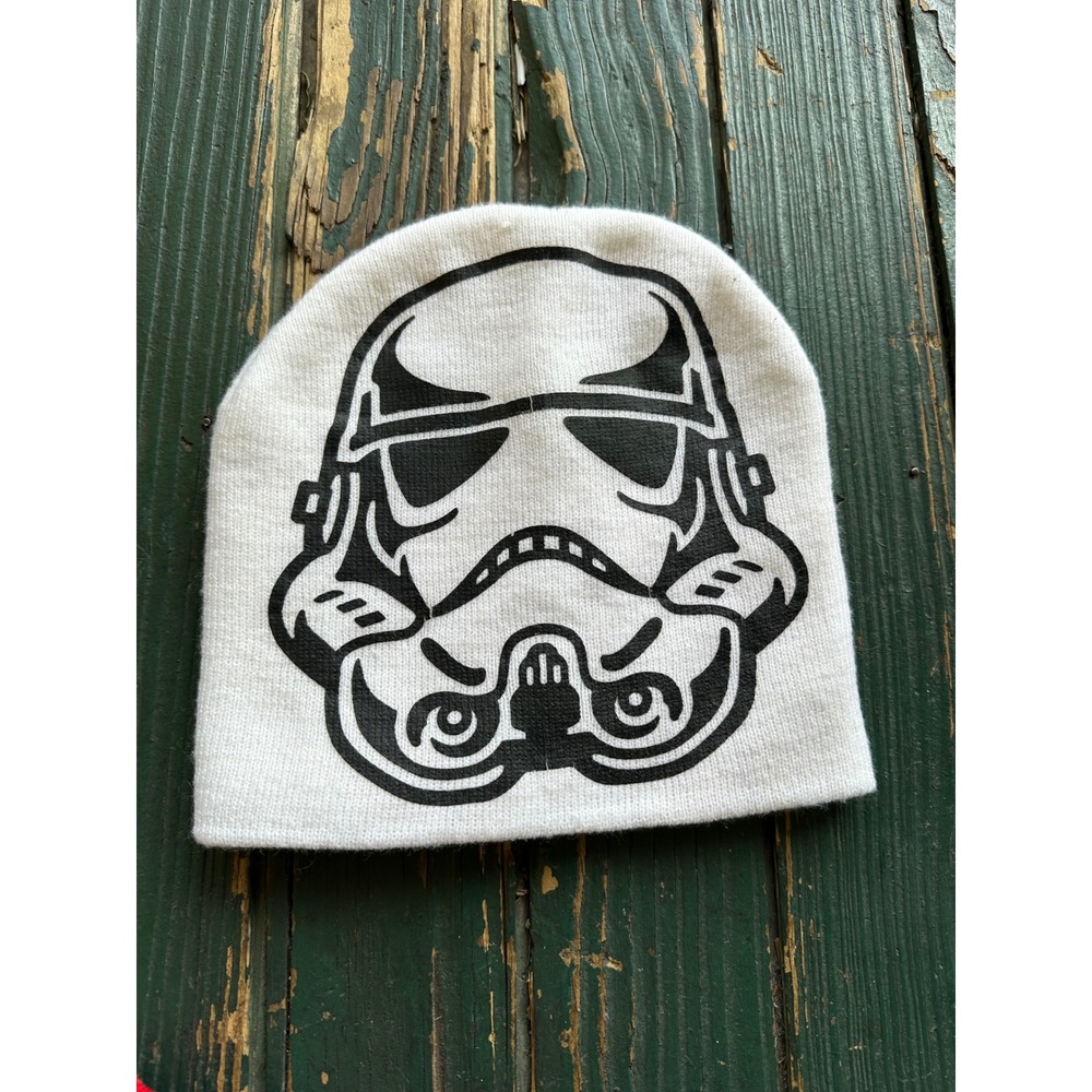 Kids Star Wars‎ Stormtrooper Beanie Hat White Black Knit Winter Cap